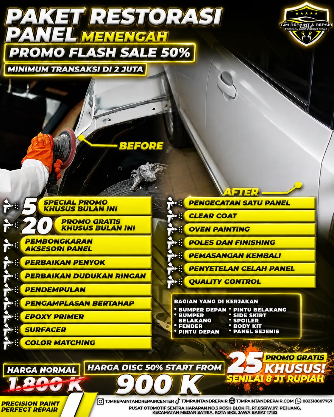 PAKET RESTORASI PANEL MENENGAH
